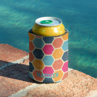 Retro Vintage Navy Bule Script Minimalist Name Dosenkühler