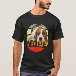 Retro Vintage Nein Fauler Beagle Hund Haustier Bes T-Shirt