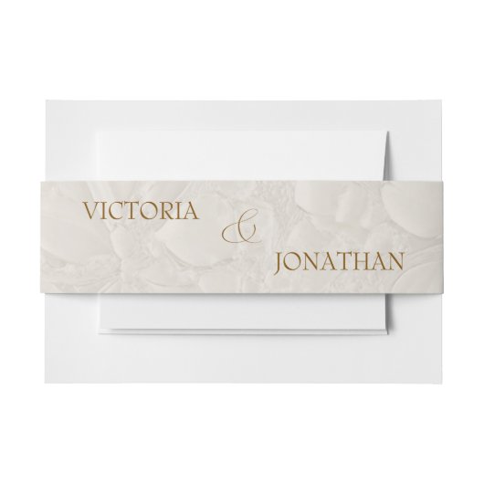 Retro Vintage neutrale Hochzeit Einladungsbanderole (Vorderseite Beispiel)