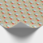 Retro-Vintage niedliche Katzenpurfette Valentine Geschenkpapier (Ecke)