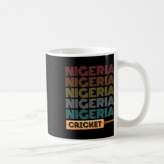 Retro Vintage Nigeria Cricket  Kaffeetasse (Rechts)
