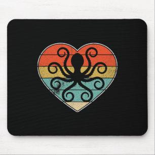 Retro Vintage Octopus Liebe Herz Valentine Zookeep Mousepad