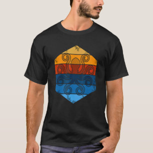 Retro-Vintage-Oktopus 60er 70er Sonnenuntergang Me T-Shirt