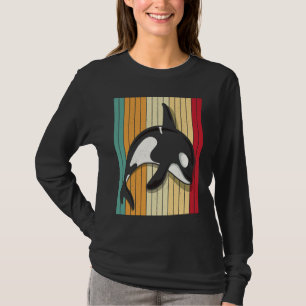 Retro Vintage Orca Schwert Wal Schwertwal T-Shirt