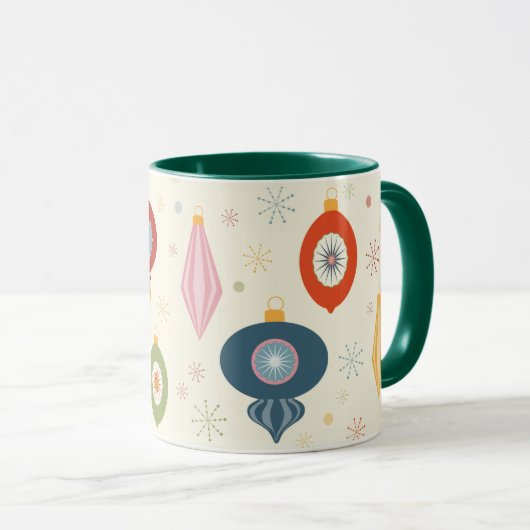 Retro Vintage Ornament Mug  Tasse (VorderseiteRechts)