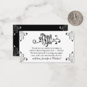 Retro Vintage Ornamente Vielen Dank Mitteilungskarte (Vorderseite/Rückseite Beispiel)