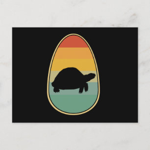 Retro-Vintage-Oster-Eier-Schildkröte-Tier-Geschenk Postkarte