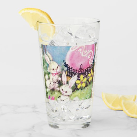 Retro Vintage Osterbrunnen Glas (Vorderseite Ice)