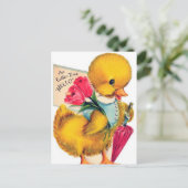 Retro Vintage Osterente Feiertagspostkarte (Stehend Vorderseite)