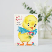 Retro Vintage Osterente Feiertagspostkarte (Stehend Vorderseite)