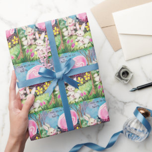 Retro-Vintage-Osterhase Feiertag Geschenkpapier