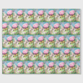 Retro-Vintage-Osterhase Feiertag Geschenkpapier (Flach)
