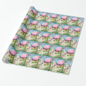 Retro-Vintage-Osterhase Feiertag Geschenkpapier (Ungerollt)
