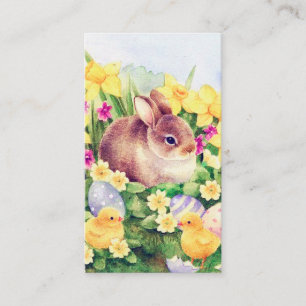 retro-vintage-Osterhase fügt Gruß hinzu Visitenkarte