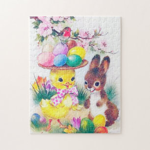 retro vintage Ostern Freunde Feiertag Puzzle