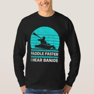 Retro Vintage Paddel Schneller Ich Höre Banjos Kaj T-Shirt