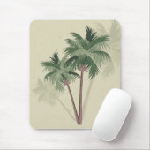 Retro Vintage Palmen auf blassgrün Mousepad (Mit Mouse)