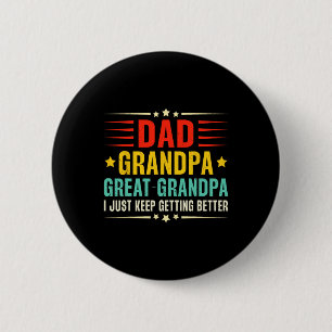 Retro Vintage Papa Opa Ur-Opa Cooler Vater Button