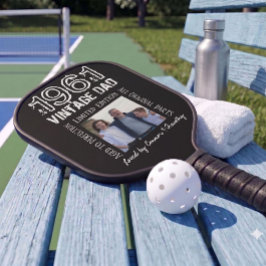 Retro Vintage Papa Spaß Sprüche Schwarzes Geschenk Pickleball Schläger