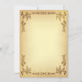 Retro-Vintage Papierhochzeit Einladung (Rückseite)