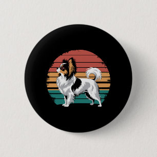 Retro Vintage Papillon Hunde Liebhaber Tier Papill Button