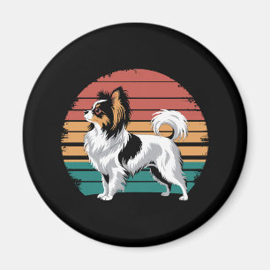 Retro Vintage Papillon-Hundefreund Tier Papillon Magnet
