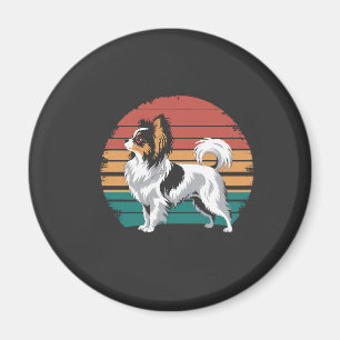Retro Vintage Papillon Hundeliebhaber Tier Papillo Magnet