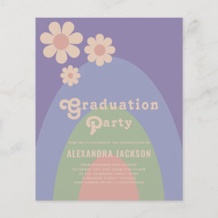 Retro-Vintage-Pastell-Abschlussfeier-Budget Flyer