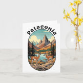 Retro Vintage Patagonia Outdoor Karte (Gelbe Blume)