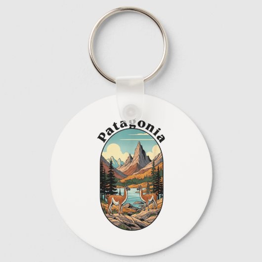 Retro Vintage Patagonia Outdoor Schlüsselanhänger (Vorderseite)