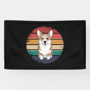 Retro Vintage Pembroke Welsh Corgi Liebhaber Hund Banner