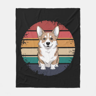 Retro Vintage Pembroke Welsh Corgi Liebhaber Hund Fleecedecke