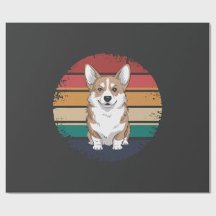 Retro Vintage Pembroke Welsh Corgi Liebhaber Hund  Geschenkpapier