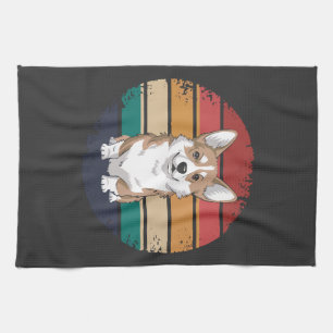 Retro Vintage Pembroke Welsh Corgi Liebhaber Hund  Geschirrtuch