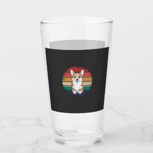 Retro Vintage Pembroke Welsh Corgi Liebhaber Hund Glas