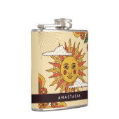 Retro Vintage Personalisierte Hüftflasche Flachmann (Rechts)