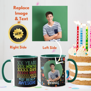 Retro Vintage Personalisierte Jahre Tage Geburtsta Tasse