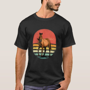 Retro Vintage Pferde Farm Tier Reiten P T-Shirt