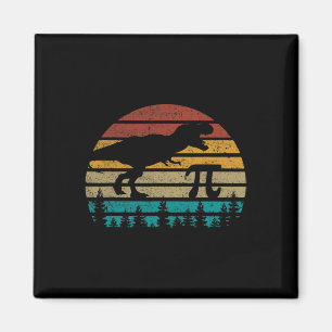 Retro Vintage Pi 3.14 Dinosaur Silhouette Lustiger Magnet