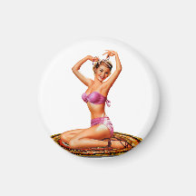Retro-Vintage-Pinup-Girl in Rosa
