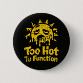 Retro Vintage Pixel Sonne Abgenutzt Sommerhitze Button (Vorderseite)