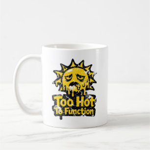 Retro-Vintage-Pixel-Sonne-Abgenutzt-Sommerhitze Kaffeetasse