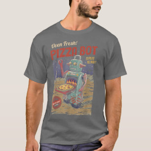 Retro-Vintage-Pizza-Roboter Süße Foodies 27754978 T-Shirt