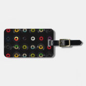 Retro Vintage Platten des Vinyl45 Gepäckanhänger (Vorderseite horizontal)