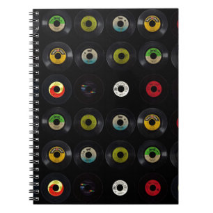 Retro Vintage Platten des Vinyl45 Notizblock