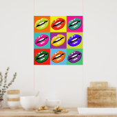Retro-Vintage-Pop-Art-Plakat Poster (Küche)