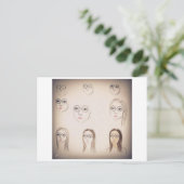 Retro Vintage Postkarte (Stehend Vorderseite)