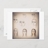 Retro Vintage Postkarte (Vorne/Hinten)