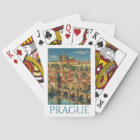 Retro Vintage Prag Tschechische Republik Stadtansi