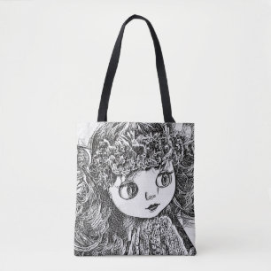 Retro-vintage-Puppe-Grunge-Art-süß-lustig-Boho-Sti Tasche